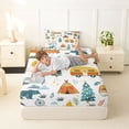 thumbnail image 4 of Erosebridal Teens Cartoon Camper Twin Sheet Sets 3pcs,Girls Boys Adventure Theme Kawaii Bear Bedding,Luxury Bedroom Decor, 4 of 5