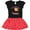 Black & Red with Polka Dots, variant on Inktastic Little Monkey Girl 3rd Birthday Girls Toddler Dress