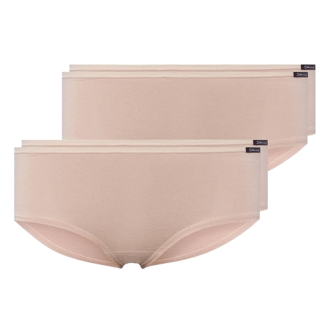 SKINY bragas de mujer, paquete de 4 - calzoncillos, pantalones, algodón estirado, básico Beige S (Small)