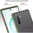 thumbnail image 5 of Case for Samsung Galaxy Note 10 Thin Shockproof Phone Case PC Back TPU Bumper [Protect from Fingerprint/Shock/Scratch/Slip] Translucent Matte Phone Cover for Samsung Galaxy Note 10-Green, 5 of 13