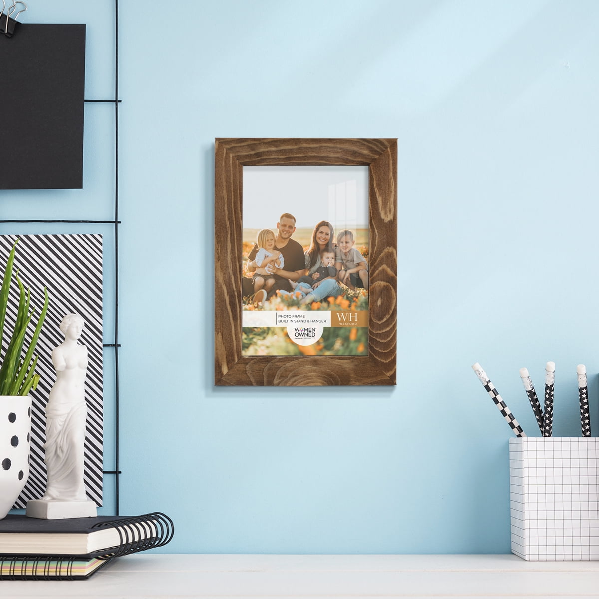 Woodgrain 4 in. x 6 in. Walnut Picture Frame