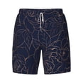 thumbnail image 5 of Rocae Copper-Gold Gloss Outline Navy Dark Blue for Men's Swim Trunks Quick Dry With Two Side Pockets and One Lined Patch PocketSmall, 5 of 9