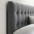 thumbnail image 4 of Lily Biscuit Tufted Full Performance Velvet Headboard, Gray, 4 of 7