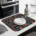 thumbnail image 3 of Pioneer Flower Floral Print Pattern 1 Pack Kitchen Dish Drying Mat, Ultra Absorbent Microfiber Dish Drainer Mat, 16"x18", 3 of 6