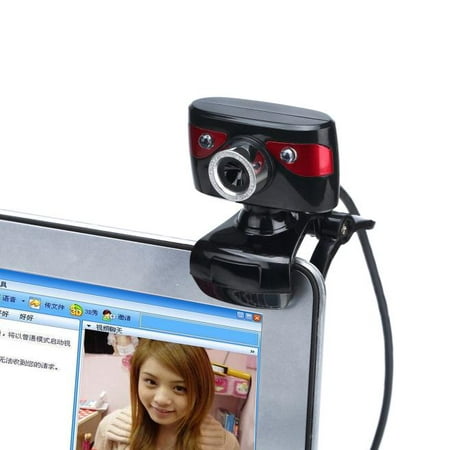 Useful LED lights Webcam HD 12 Megapixels Camera Rotating Stand for Computer PC