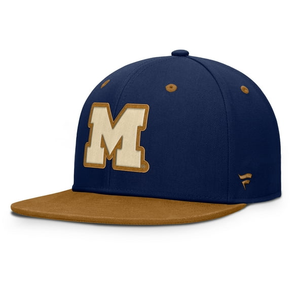 Men's Fanatics Navy/Brown Michigan Wolverines NoBo Fitted Hat