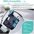 thumbnail image 2 of JJEAN-2PK 12mm Black on Blue Label Tape Compatible for Dymo D1 Label Maker Refills 45016 S0720560 1/2" Refill for LabelManager PnP 160 260P 210D 280 360D 420P 450 450D ColorPop Label Printers, 2 of 4