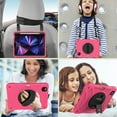 thumbnail image 3 of Dteck for iPad Pro 11 inch 2022/2021/2020/2018, Air 5th/4th Generation Case 2022/2020 10.9", Heavy Duty Shockproof Rugged Handle Shoulder Strap Rotating Kickstand Cover with Pencil Holder, rose, 3 of 6