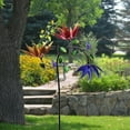 thumbnail image 6 of Large Colorful Flower Wind Spinner, Summer Beautiful Spinning Flowers Wind Spinner Decor, Outdoor Multi Colored Flowers Wind Spinner Garden Metal Stake Decoration (2pc), 6 of 10