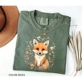 thumbnail image 3 of Floral Fox Shirt – Comfort Colors® Nature & Animal Lover Gift, Flower Garden Tee for Women & Men, 3 of 8