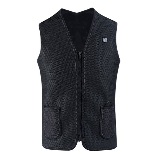 USB-Powered Cotton Heated Vest for Men/Women - 3 Temperature Settings (45℃/55℃/65℃) with Detachable Heating System, Far Infrared Therapy for Back/Neck/Belly, Skin-Friendly Breathable Material, Smooth