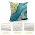 thumbnail image 4 of MLJA Throw Pillow Cover Watercolor Marble Blue Marbling Creative with Abstract Oil Waves Mix Decorative Throw Pillow Cushion Case for Home Couch Living Room Bed Sofa Car., 4 of 5