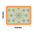 thumbnail image 3 of Set de Table Rétro en Cuir avec Coussin d'Isolation Imprimé, Imperméable, Antidérapant, Style Western, 3 of 8