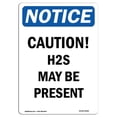 thumbnail image 1 of SignMission OS-NS-A-1824-V-10483 18 x 24 in. OSHA Notice Sign - Caution H2S May Be Present, 1 of 1