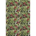 thumbnail image 2 of Addison Rugs Mayfield Premium Machine Washable Transitional Holiday Holly Black Rectangle Rug, 10' x 14', 2 of 7