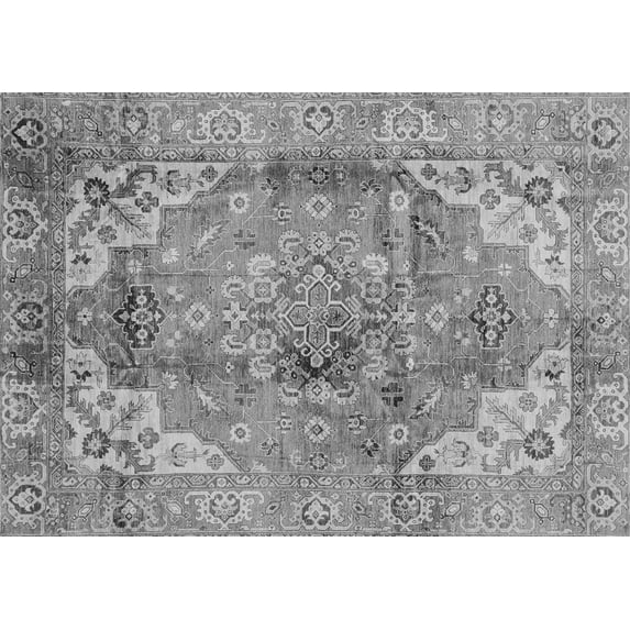 Ahgly Company Indoor Rectangle Abstract Gray Modern Area Rugs, 2' x 5'
