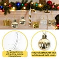 thumbnail image 5 of Uutvery 24Pcs Gold Christmas Ball Ornaments, 0.98-2.16 Inch Plastic Polyester Hanging Set for Xmas Tree, Gift Home Holiday Decor, Luxury Decoration Balls for Elegant Party Wedding, 5 of 6