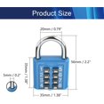 thumbnail image 2 of HUGFEGWE 8 Digit Combination Padlock Push Button Lock for Suitcase Luggage Drawer Door Toolbox,Fixed Gym Cabinet Door Toolbox Padlock Gym Sports School and Employee Lock,Blue 2PCS CJB91-26074, 2 of 8