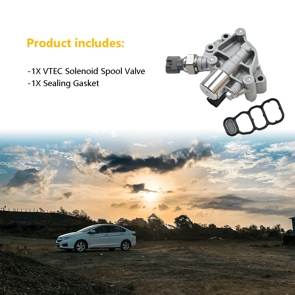 15810-RKB-J01 Engine Variable Valve Timing (VVT) Solenoid, VTEC Solenoid Spool Valve, Transmission Clutch Dual Linear Shift Solenoid | Fit for Honda Accord Odyssey Pilot V6 3.0L 3.5L | OE# 918-078