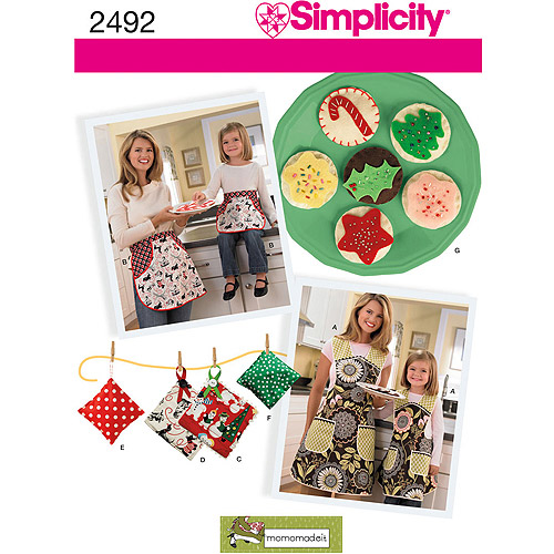 Simplicity Size SL Aprons Pattern, 1 Each