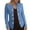 Blue, variant on ShiShine Women's Double Breasted Slim Fit Blazers Notch Lapel Work Office Suits Casual Open Front Blazer