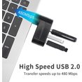 thumbnail image 6 of USB Port Splitter, USB 3 Port Compact Portable Rotatable HUB, USB Hub Dock [90°/180° Degree Rotatable] for PC, Laptop Notebook, Console, Printer, Camera and More(White), 6 of 8