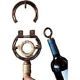 thumbnail image 5 of Rustic Horseshoe Wall Mounted Wine Opener with Solid Wood Base, Vintage Industrial Manual Corkscrew Bottle Opener, Unique Heavy Duty Home Bar Kitchen Decor & Gift for Wine Lovers, 5 of 6