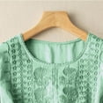 thumbnail image 4 of ZJXFGS Womens Blouses formal Tops Cute Blouses Basic Tops for Woman Plus Size Blouses 3/4 Length Sleeve Womens Tops Cute Blouses for Women Green M, 4 of 7