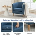 thumbnail image 6 of Fabric Barrel Accent Chair with Armrest, Modern Cozy Padded Living Room Reading Chair for Bedroom, Small Space, Cafe (1PC, Blue), 6 of 10