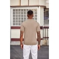 thumbnail image 4 of COOFANDY Mens Golf Polo Shirts Short Sleeve Textured Polo Shirts Slim Fit Button Polo T-Shirt Classic Summer Collared Golf Shirt, 4 of 5