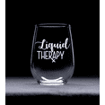 thumbnail image 2 of C&M Personal Gifts 17 oz   Liquid Therapy  Funny Stemless Wine Glass, 2 of 5