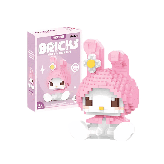 Set Mini Bloques Armables Hello Kitty 406 pzs Belug Rosa