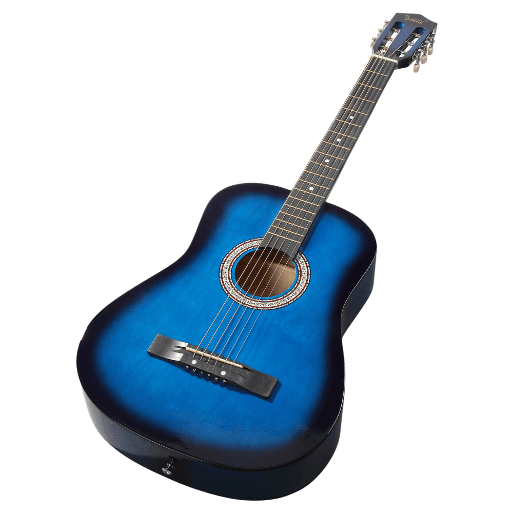 Tcbosik Beginner Acoustic Classical Guitar, 38 inch Guitar Bundle Kit for Adult Youth with Bag, Strap, Tuner, Capo, Picks and Strings, Blue