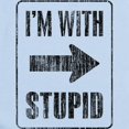 thumbnail image 2 of CafePress - Vintage I'm With Stupid [R] Infant Bodysuit - Baby Light Bodysuit, Size Newborn - 24 Months, 2 of 4