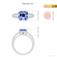 thumbnail image 4 of ANGARA Natural Solitaire Emerald-Cut 2.25 ct Tanzanite Split Shank Ring in 14K White Gold for Women (Size-8mm) | December Birthstone, Anniversary, Jewelry Gift for Women | Natural Tanzanite Ring, 4 of 9