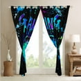 thumbnail image 4 of Gaming Curtains & Drapes Gamer 30%-50% Blackout Curtains ,Video Game Console Gaming Window Curtains Bedroom Decor,Gamepad Black Teal Blue Tie Dye Window Treatments, 4 of 6