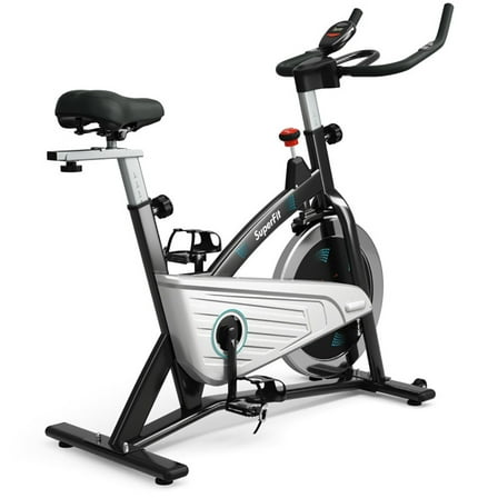 Topcobe Indoor Magnetic Stationary Bike with Heart Rate, Cycling Bike Stationary with Comfortable Seat Cushion