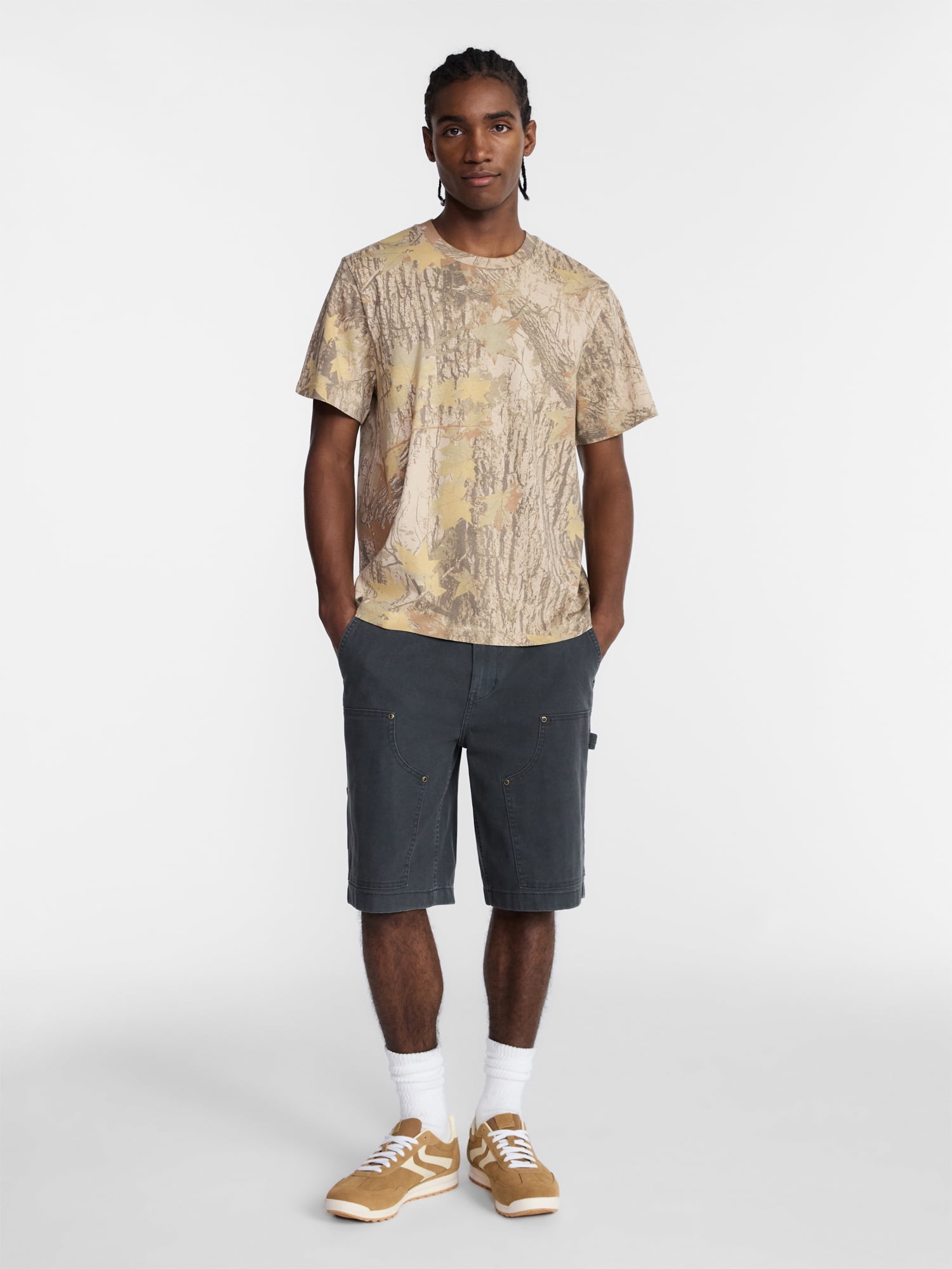 No Boundaries Standard Fit Cotton Tee with Short Sleeves, Men's and Big Men's XS-5XL