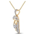 thumbnail image 2 of Diamond Princess 10kt Yellow Gold Mens Round Diamond Jesus Face Charm Pendant 3/8 Cttw, 2 of 2