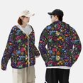 thumbnail image 6 of Daiia Flowers And Birds UPF 50+ Sun Protection Hoodie Jacket Lightweight Long Sleeve Sun Shirt for Women Men with Pocket Hiking Outdoor-Small, 6 of 9