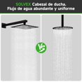 thumbnail image 3 of SOLVEX Cabezal de Ducha de Lluvia 12 Pulgadas, Regadera Cuadrada para Ba&ntilde;o, Cabeza de Ducha de Ba&ntilde;o, Regadera Acero Inoxidable, Acabado Negro, SP-50022-3, 3 of 6