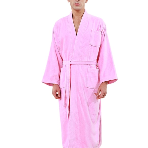 Albornoz Qarigey de noche con capucha rosa AP019235-13