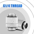 thumbnail image 1 of Brass G1/4 Thread Adapter, Rolling Lace Design, Exquisite Appearance and Compact, 360 Degree  for Computer Water Cooling System, Black, Silver, 1 of 7