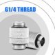 thumbnail image 5 of Latón G1 4 Hilos, Adaptador De Tubo Para Computadora 45 Grad G1 4 De Enfriamiento De Agua Giratorio De 360 ​​​​grados Plata, 5 of 7