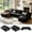 134.3"U Shaped 5Seats, variant on U-Shape Sectional Sofa, Lofka 135'' Modular Sectional Couch with Chaise Lounge, Couch Comfy Corduroy Floor Sofa for Living Room, Corduroy Upholstered 4-Seater Sofa with Pillow Back and Square Arms,