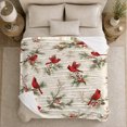 thumbnail image 5 of Winter Cardinals Snowy Pines Vibrant Red Birds Berry, Festive Holiday Scene, Warm Flannel Blanket for Cabin and Lodge, Art Lovers Housewarming Gift, Artistic Home Decor, 5 of 9