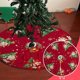 thumbnail image 1 of Puntoco Falda de árbol de Navidad Decoración de escena de fiesta navideña Delantal de fondo de árbol Decoración de tela de felpa Falda de árbol, 1 of 6