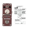 thumbnail image 3 of AOS-3 Octpus Polyphonic Octave Electric Guitar Effect Pedal Mini Single Effect with True Bypass, 3 of 7