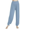 thumbnail image 2 of uublik Athletic Pants for Women Light Blue Comfy Casual Loose Pants Workout Plus Size Lounge Sweatpants, 2 of 3