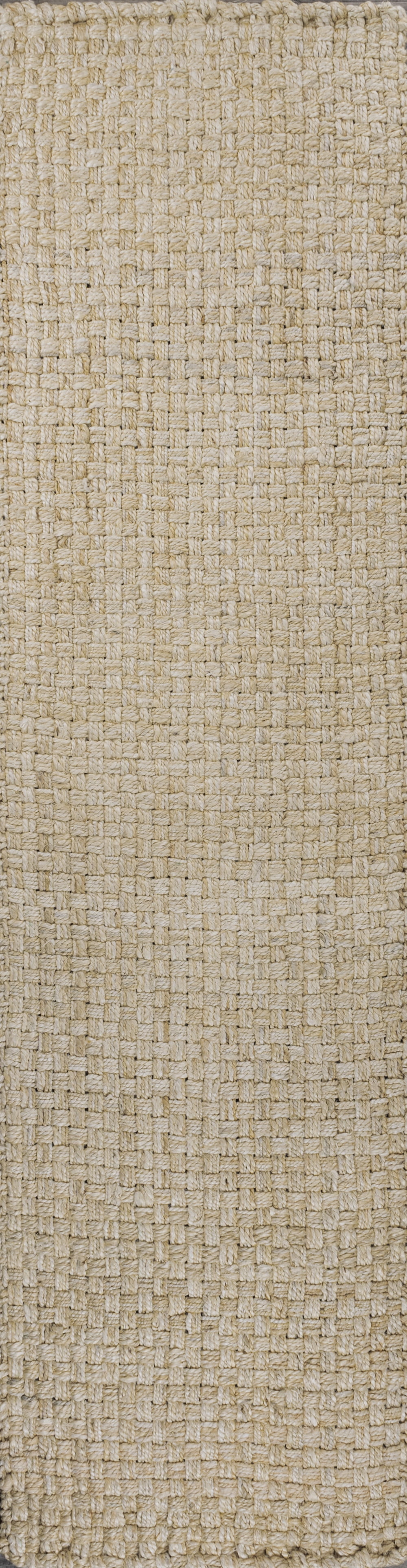 JONATHAN Y NATURAL FIBER 2 x 8 Runner Rug, Estera Hand Woven Boucle Chunky Jute - Ivory, NFR102B-28